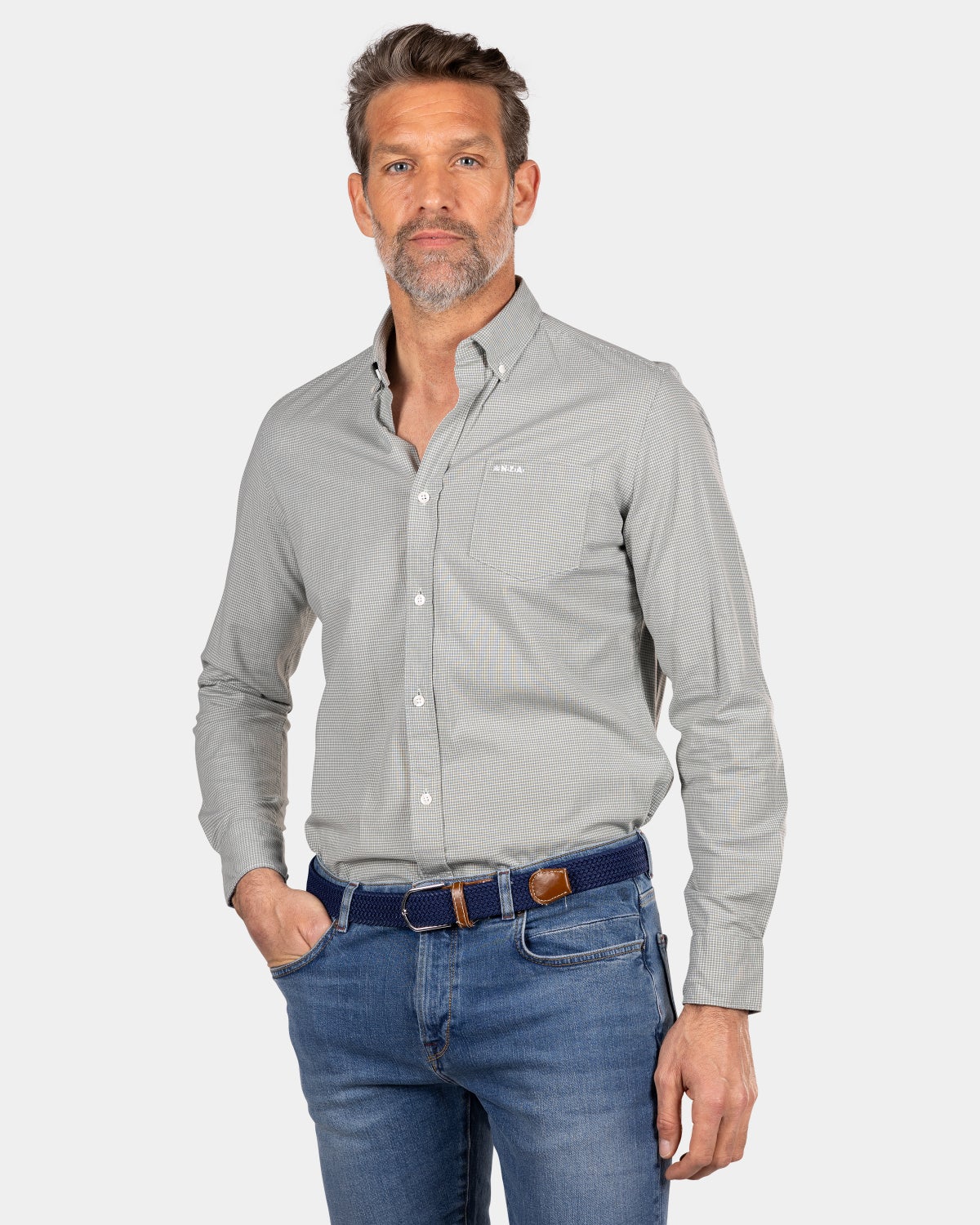 Chemise verte avec stretch - Sage