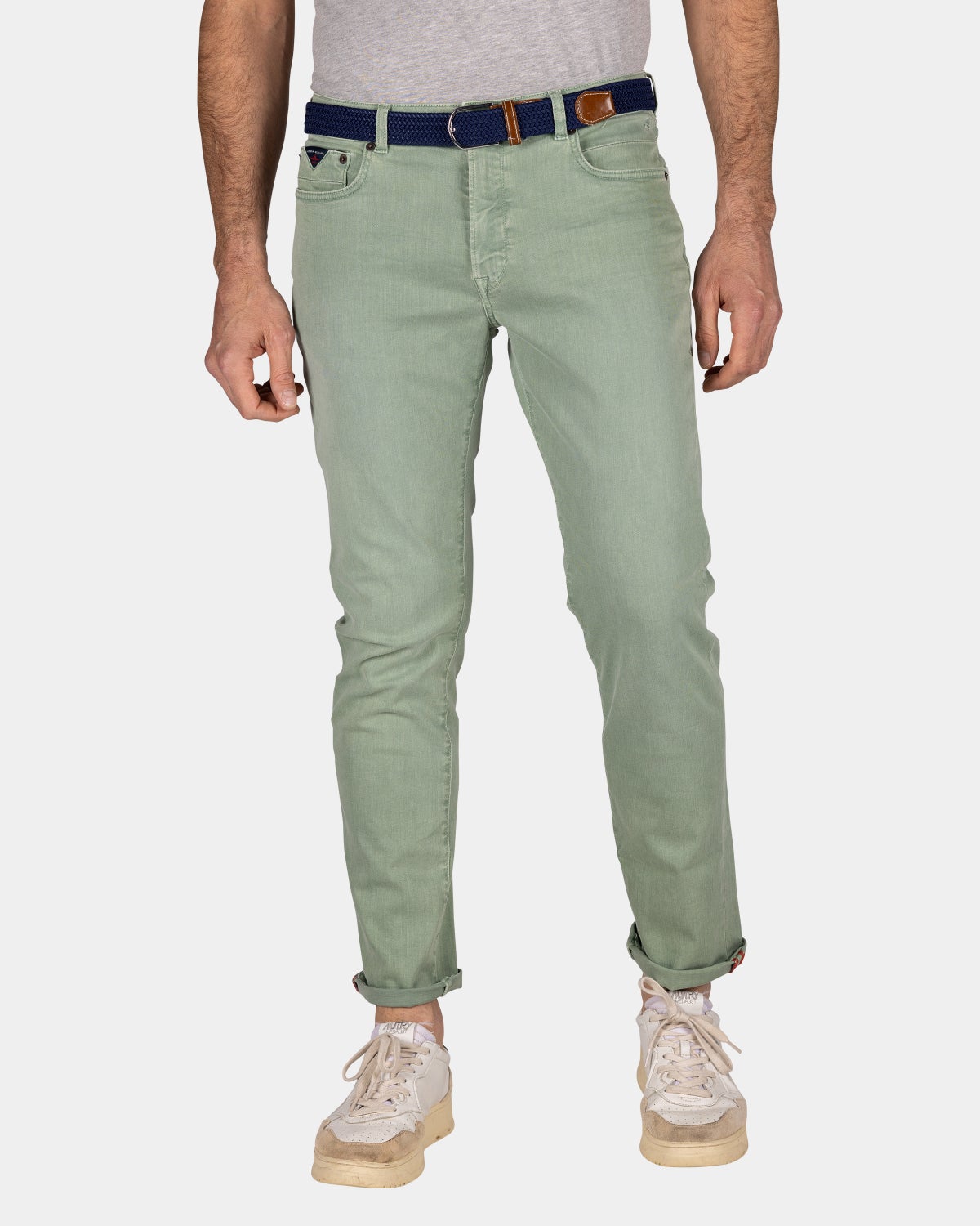 Green 5 pocket jeans - Sage