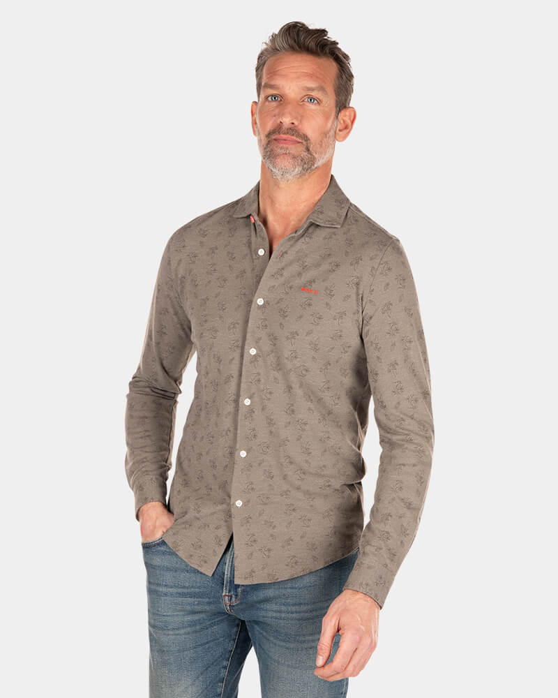 Chemise grise à imprimé fleuri - Misty Army