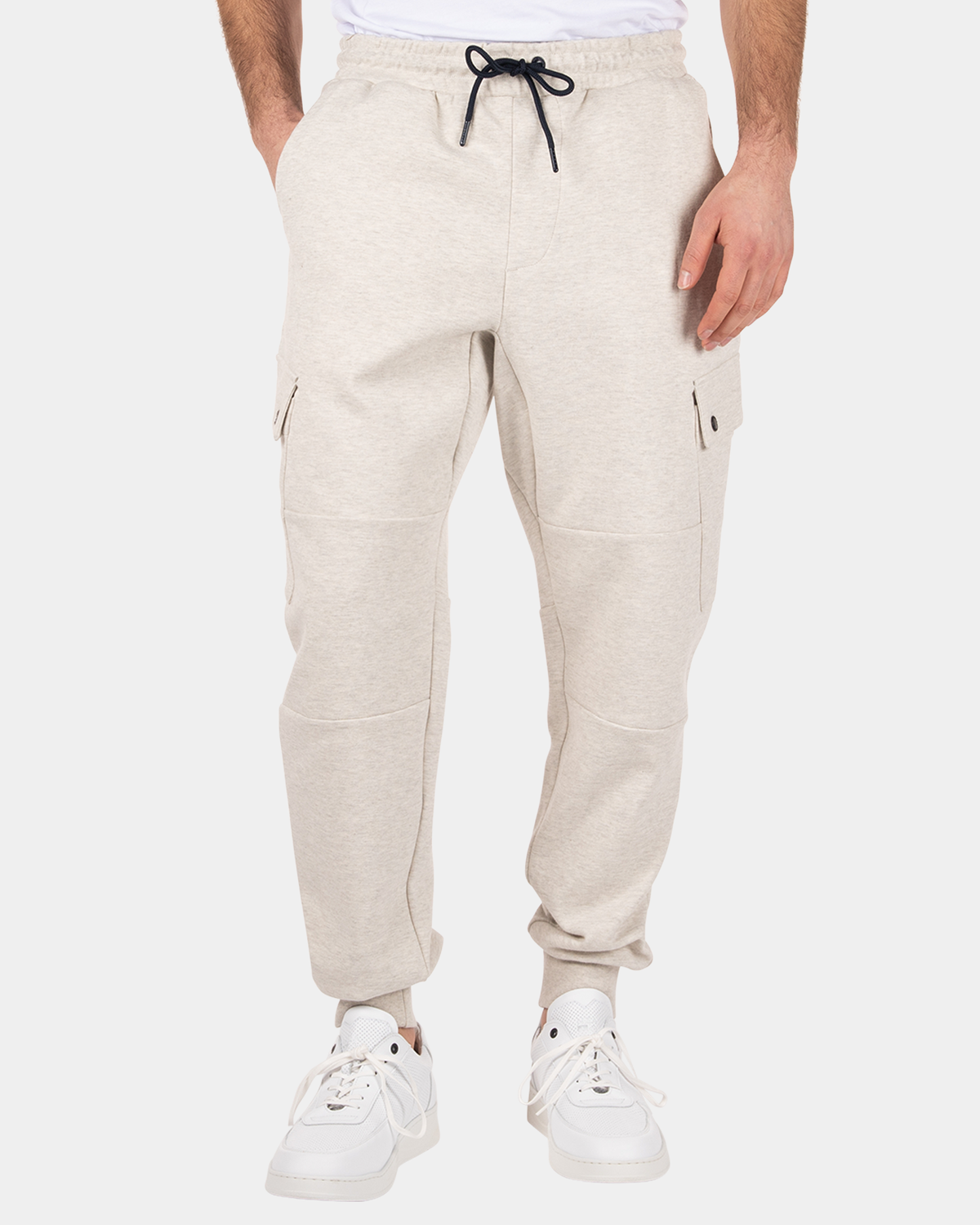 Pantalon de jogging en coton Arnst - Ecru Melange