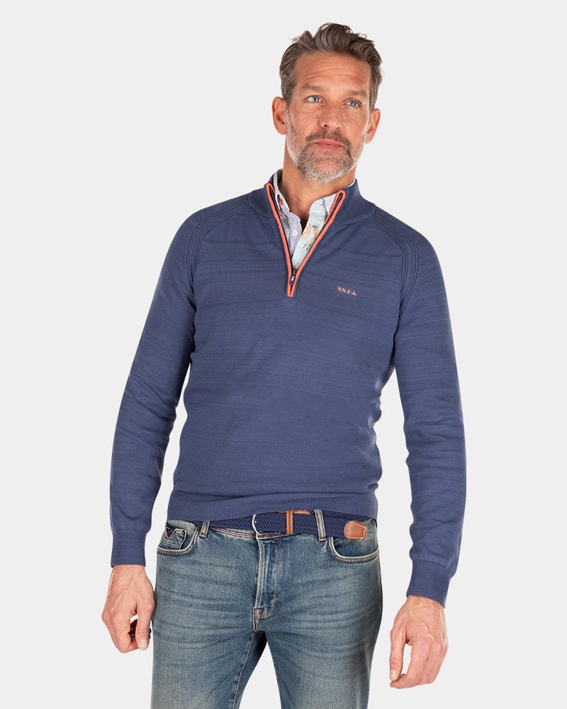 Schlichter Baumwollpullover - Dusk Navy