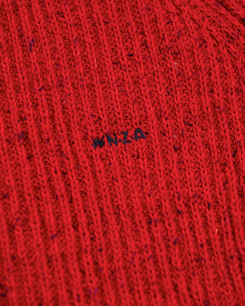 Cardigan tricoté en coton et laine - Carmine red