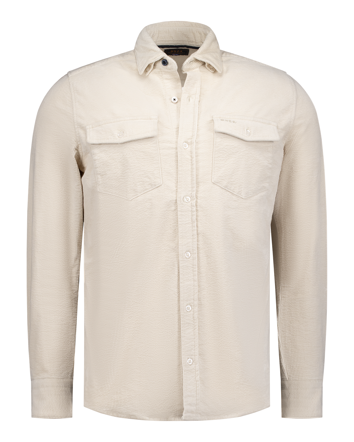 Ecru Corduroy Overshirt - Powder Sand