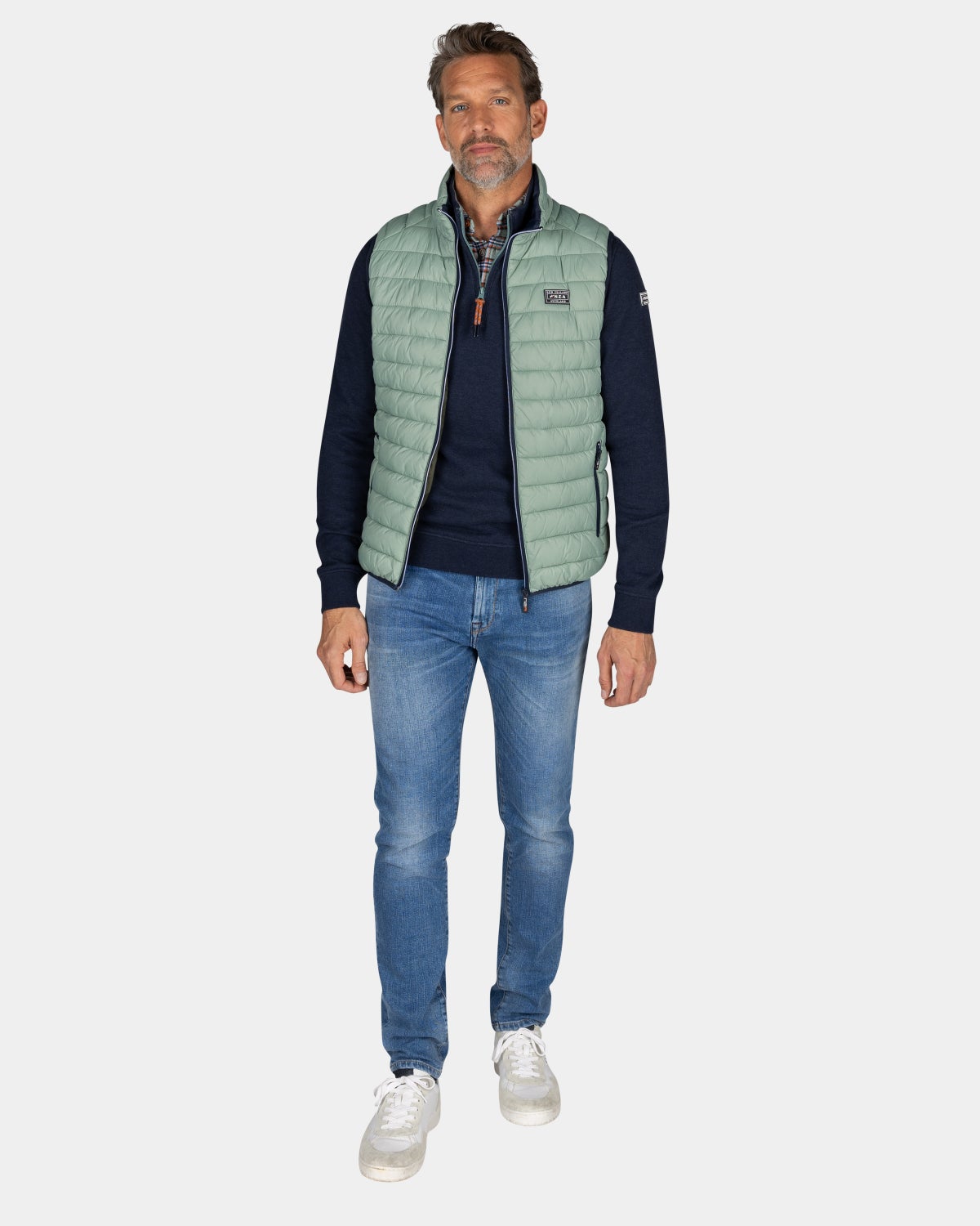 Green quilted bodywarmer - Pebble Green