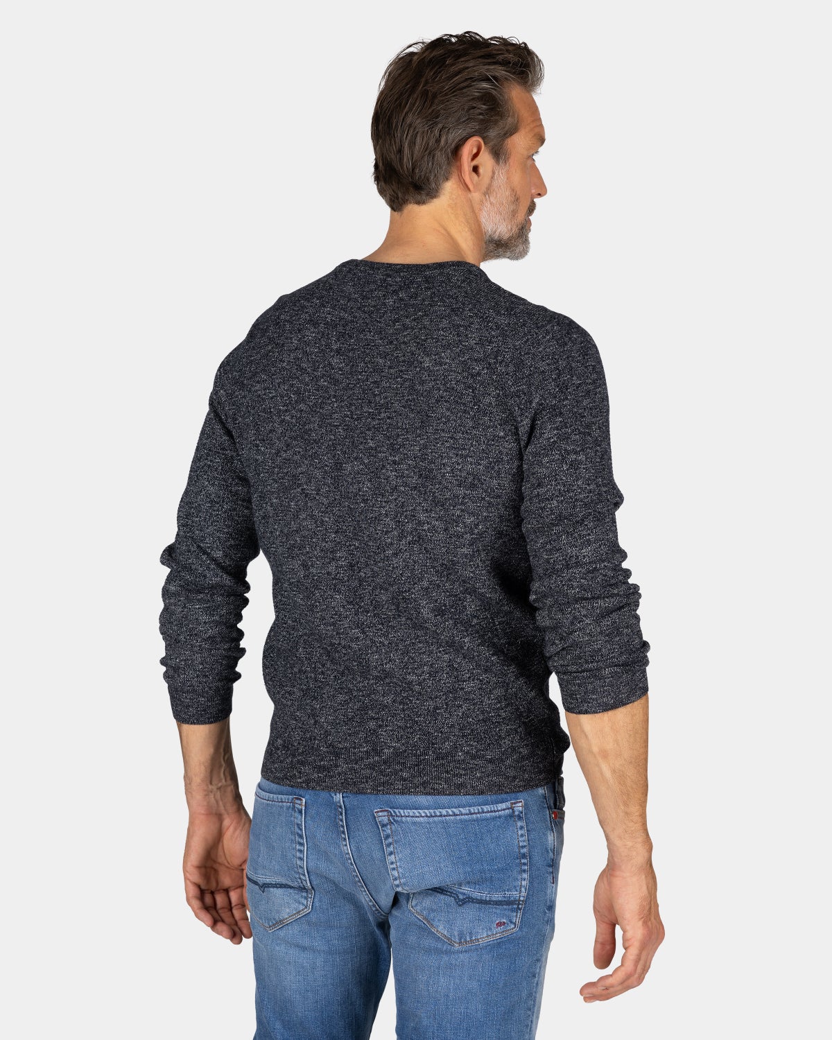 Navy Strickpullover mit Rundhalsausschnitt - Winter Navy