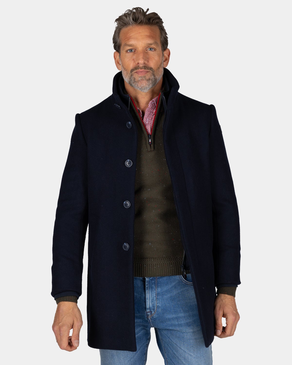 Dark blue wool coat - Winter Navy