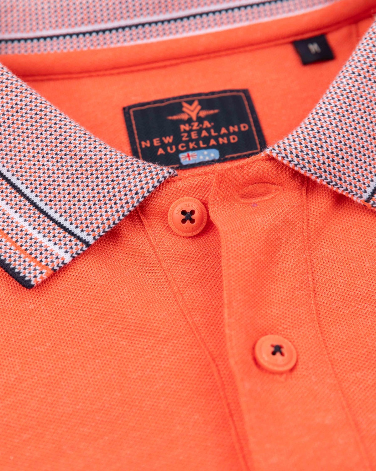 Einfarbiges Poloshirt mit kurzen Ärmeln - Golden Orange