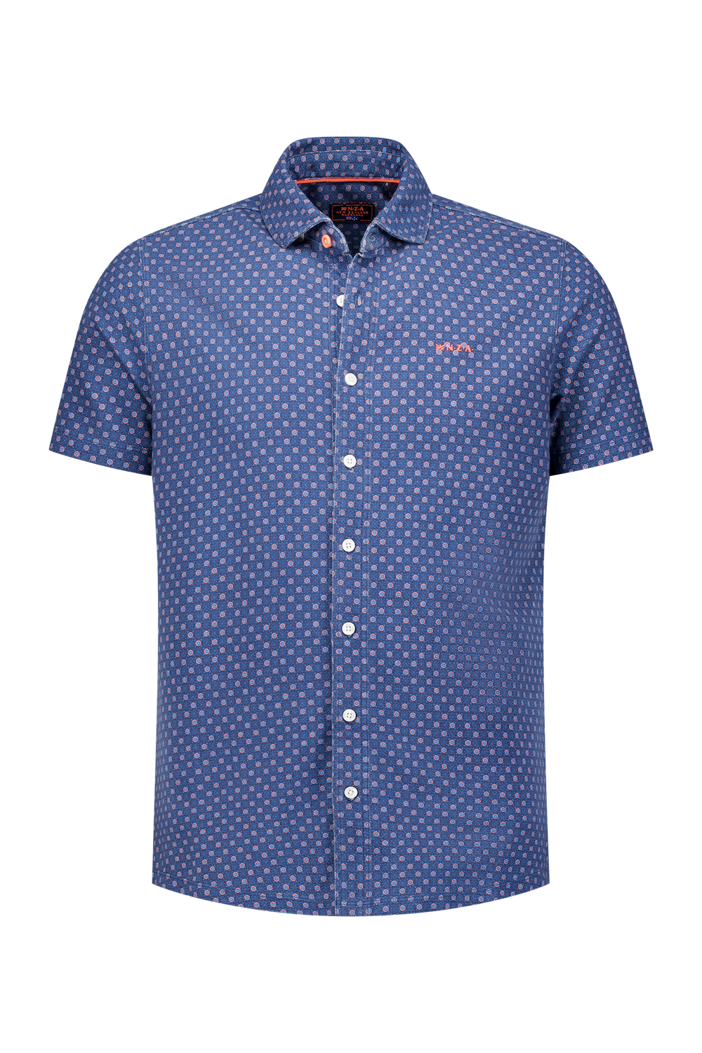 Short sleeve shirt with small print - Ocean Navy