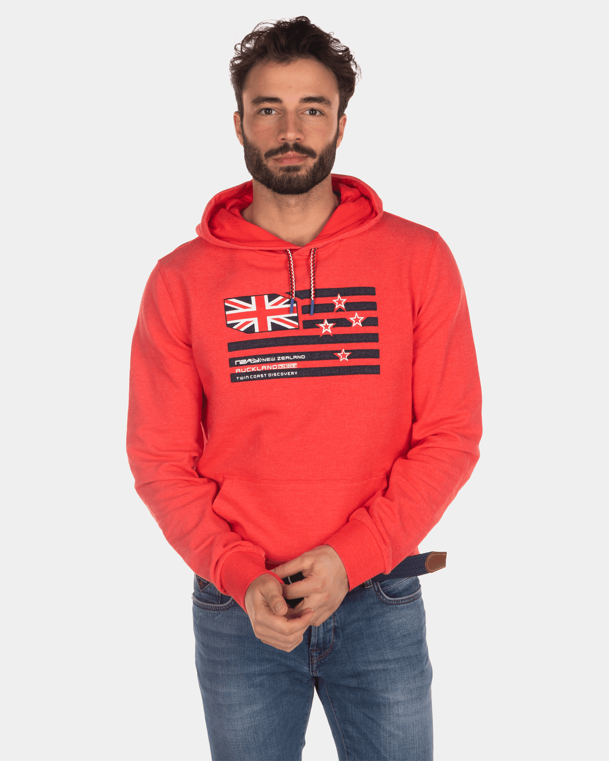 Sweat à capuche avec drapeau - Orange Red