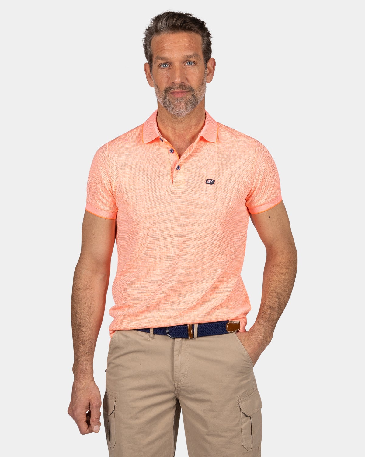 Plain polo made of durable material - Fury Pink