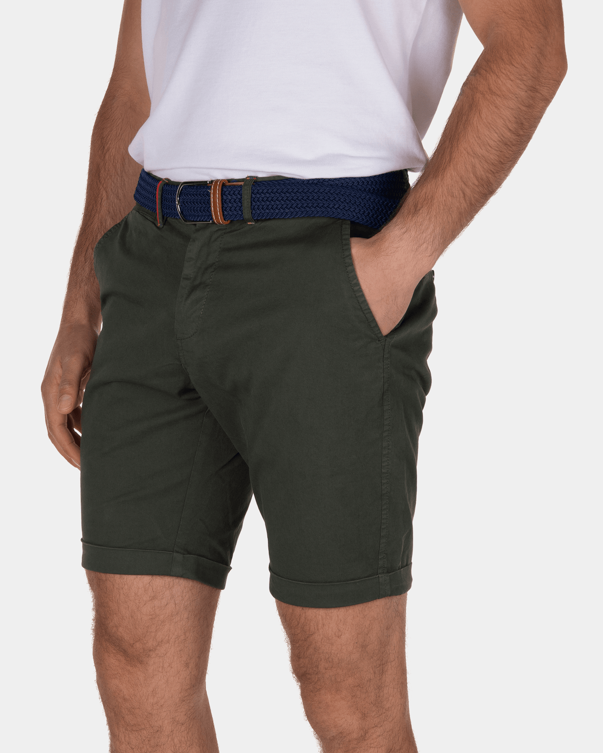 Korte stretch chino Whale Bay - Duck Green