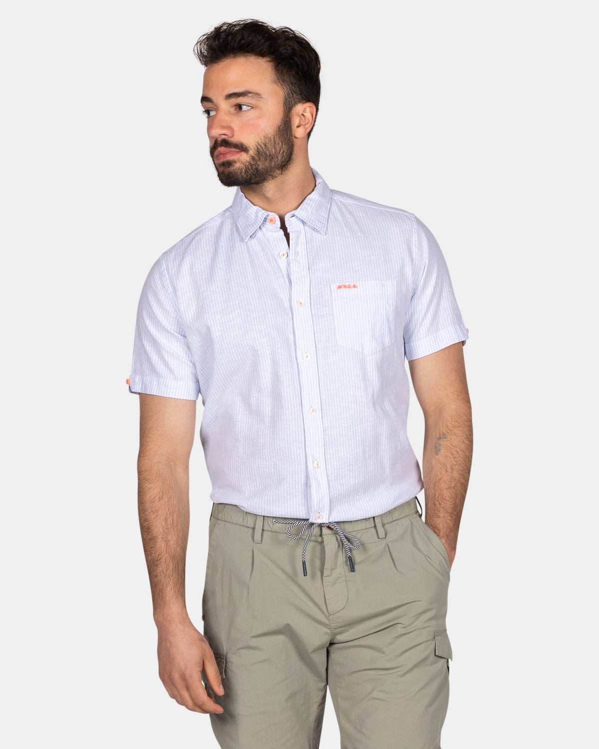 Light blue shirt with short sleeves - Light Blue