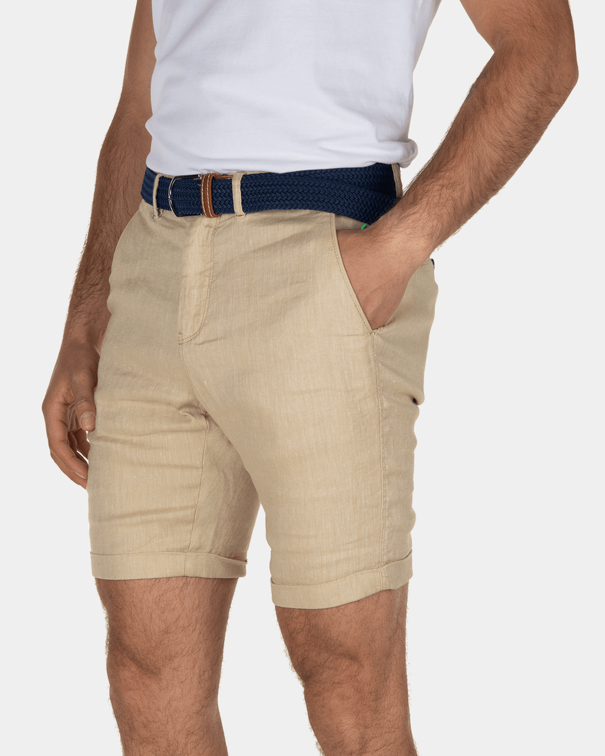 Kurz geschnittene Chinos Walton - Light Khaki