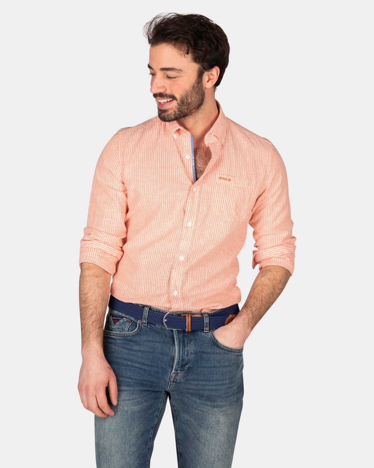 Camisa de lino naranja - Golden Orange