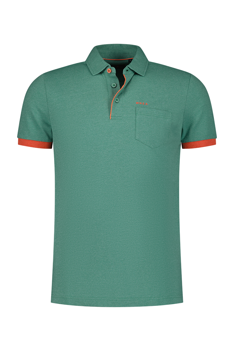 Grünes Polo mit Stretch - Amazon Green