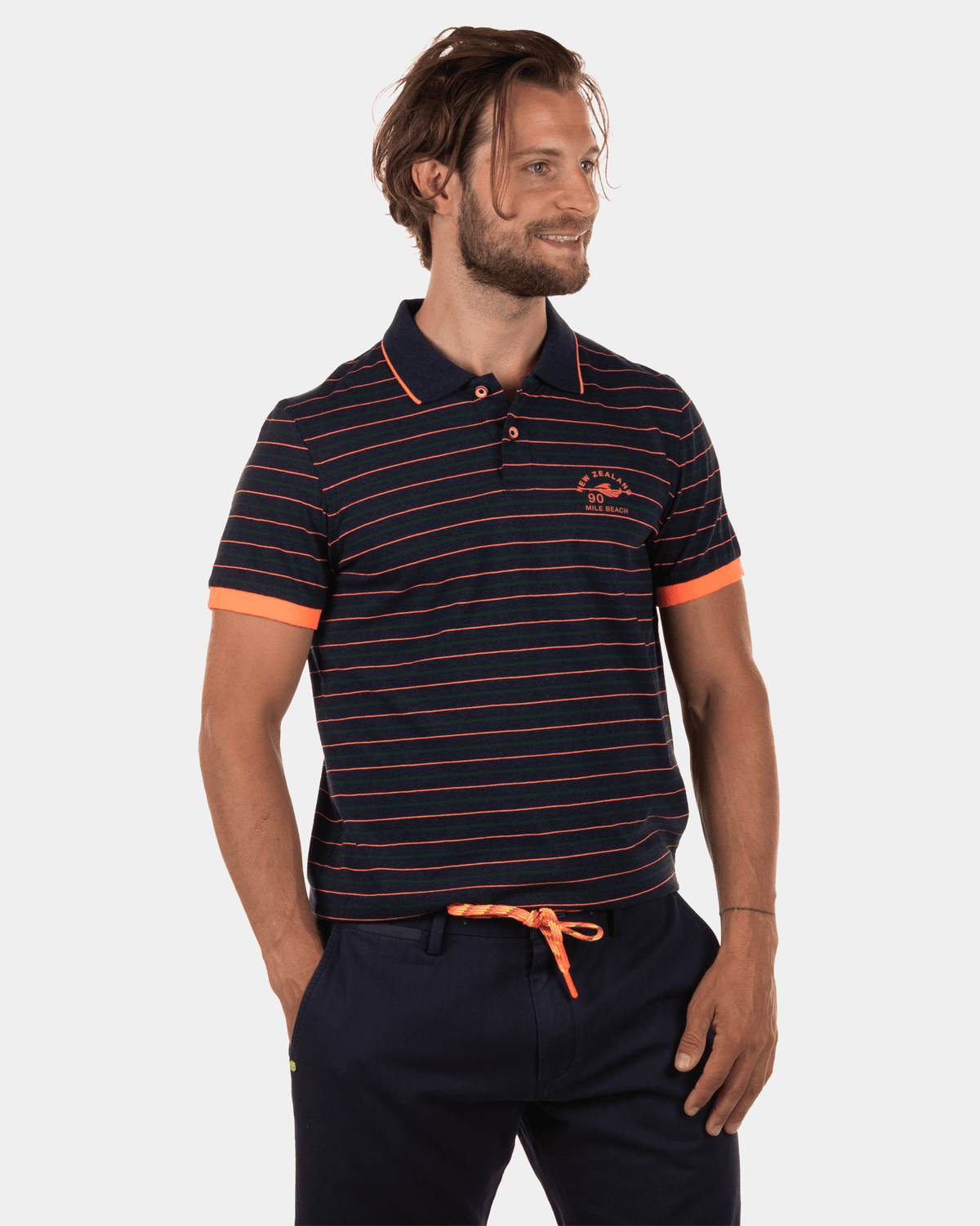 Polo en coton rayé Torres Peak - Dutch Navy