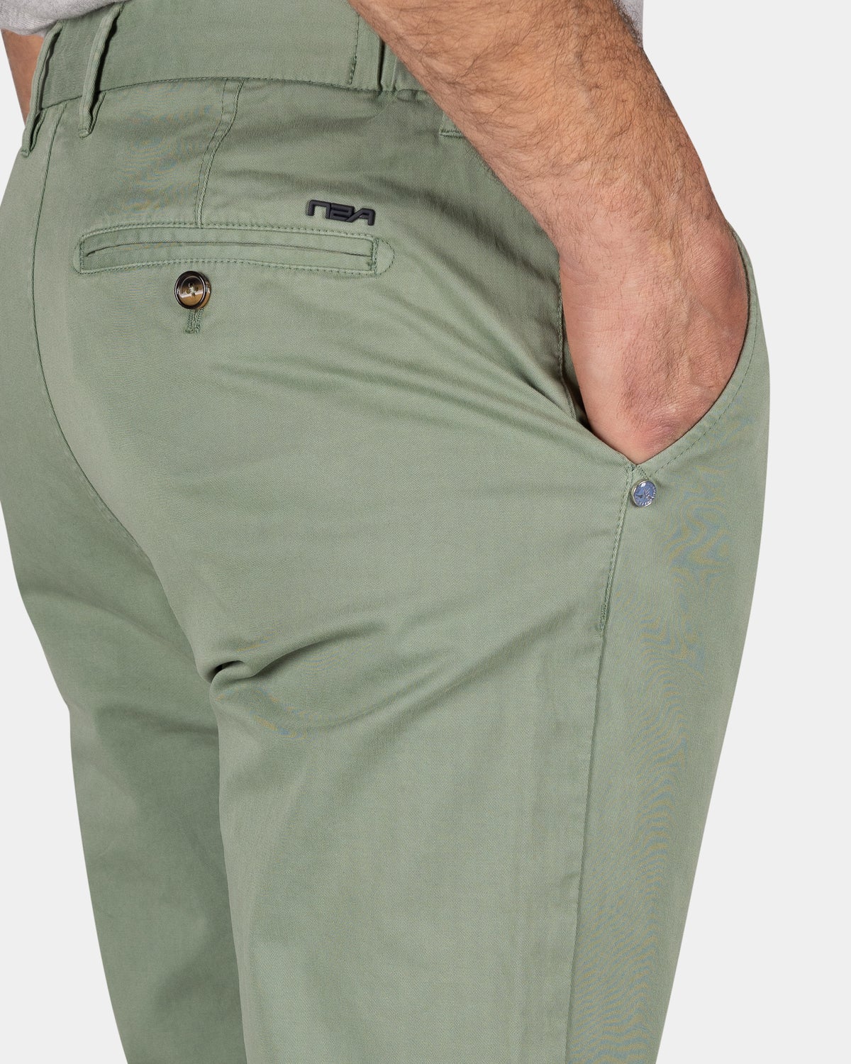 Pantalones chinos verdes - Sage