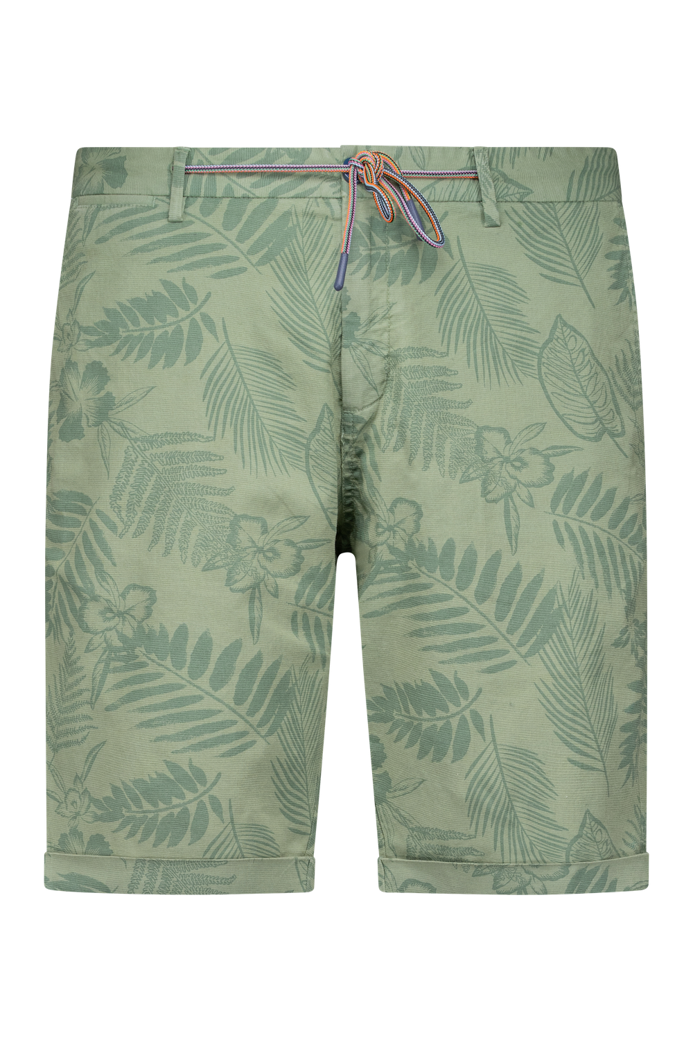 Shorts mit Blattprint - Soft Olive