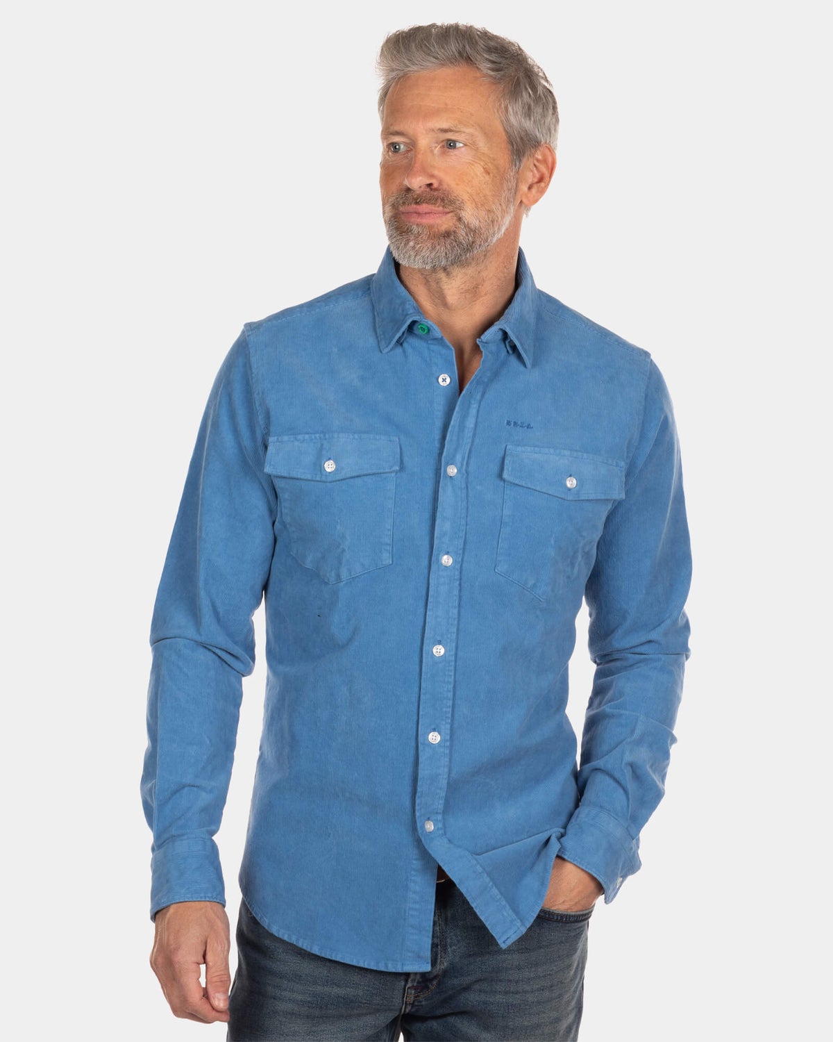 Corduroy overshirt Opuiaki - Cook's Blue