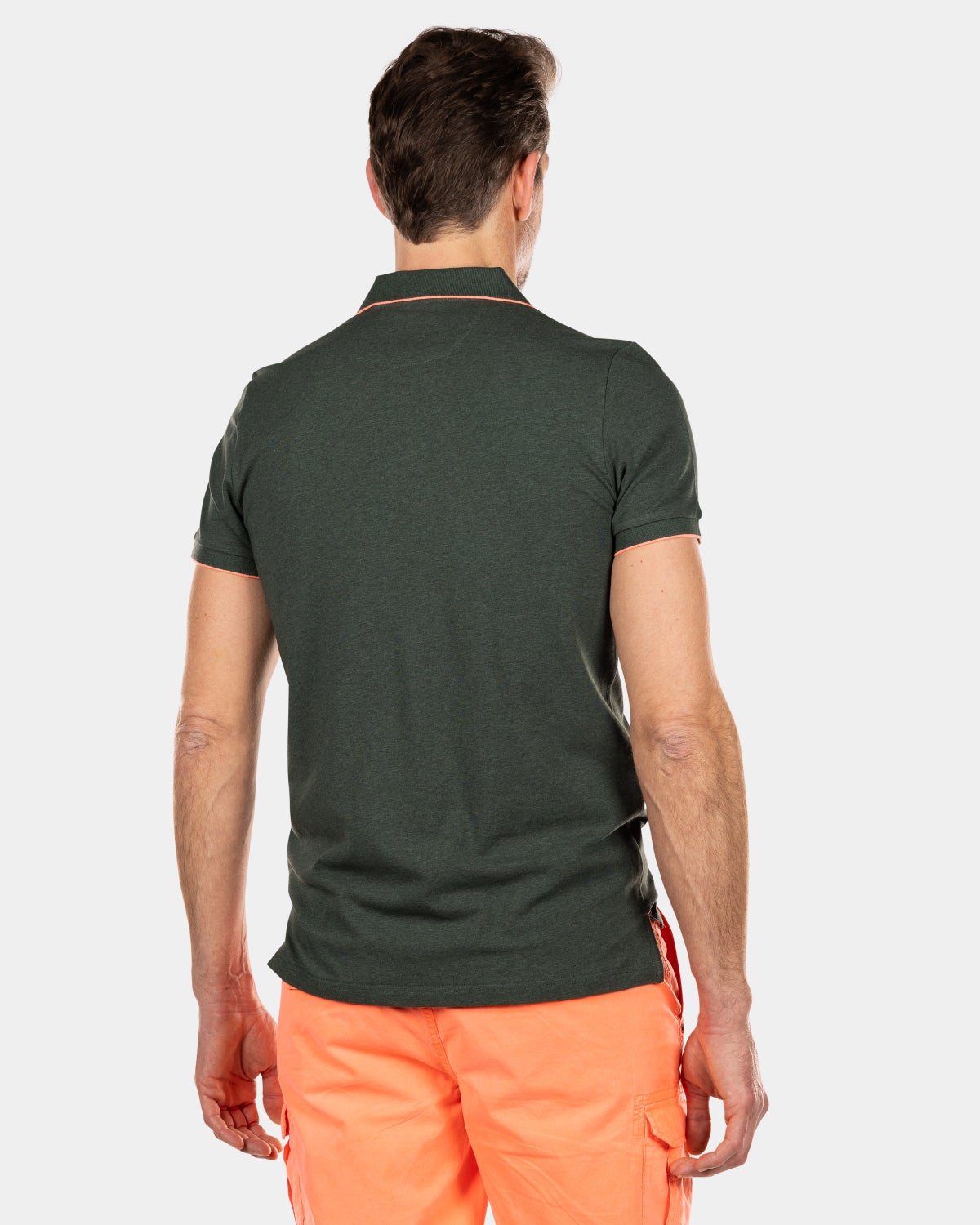 Effen polo met stretch - Chalk Green