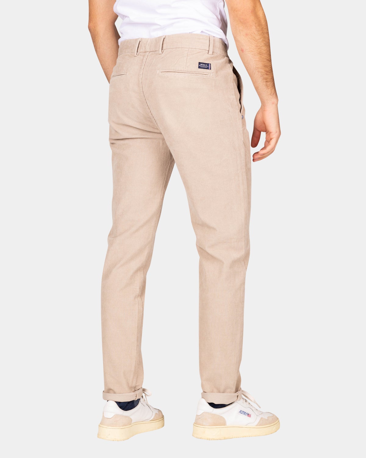 Corduroy ecru chino - Chestnut