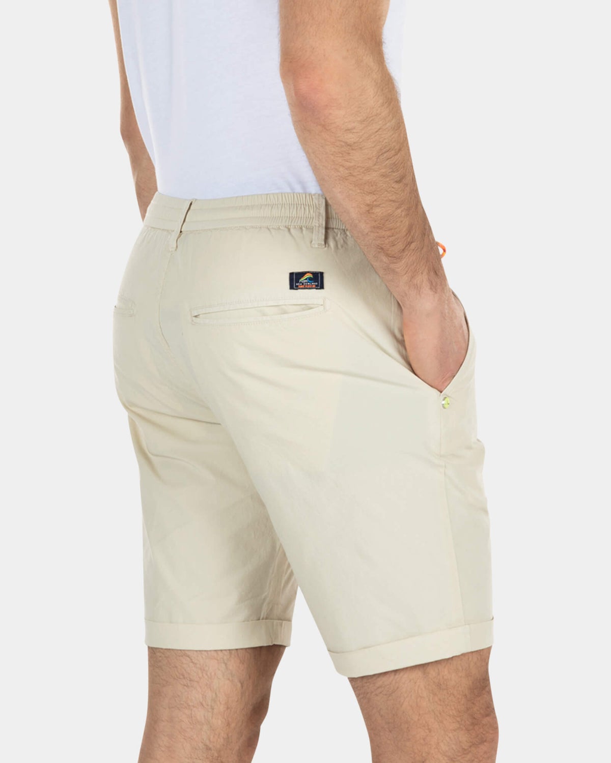 Effen katoenen chino shorts - Light Kit