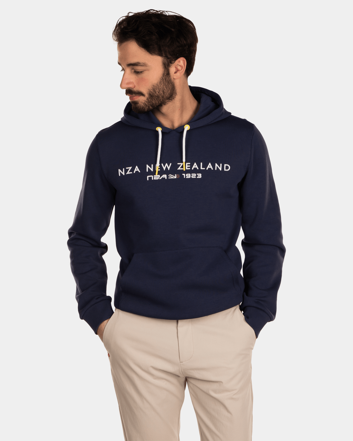 Sudadera con capucha y logo - Key Navy