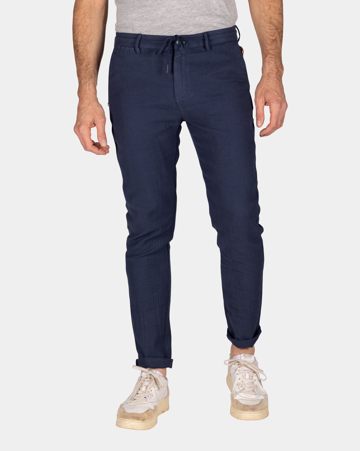 Pantalon en coton et lin - Ocean Navy