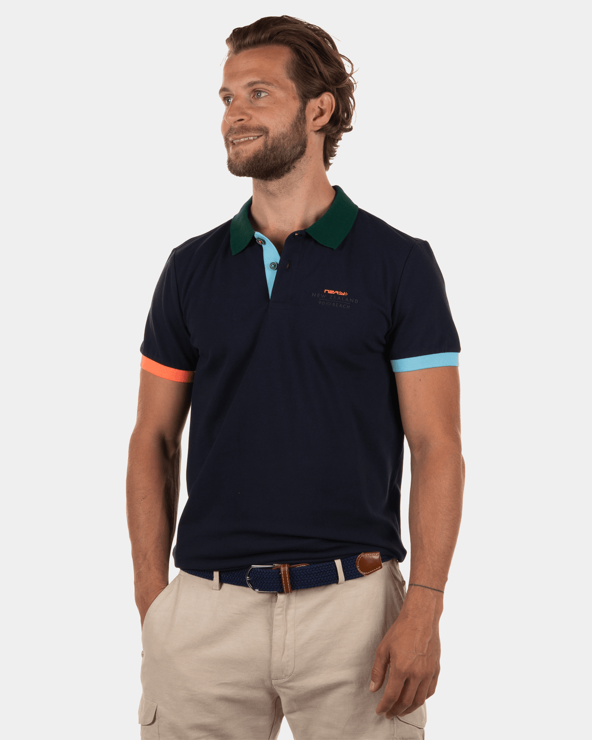 Effen poloshirt Moonstone - Dutch Navy