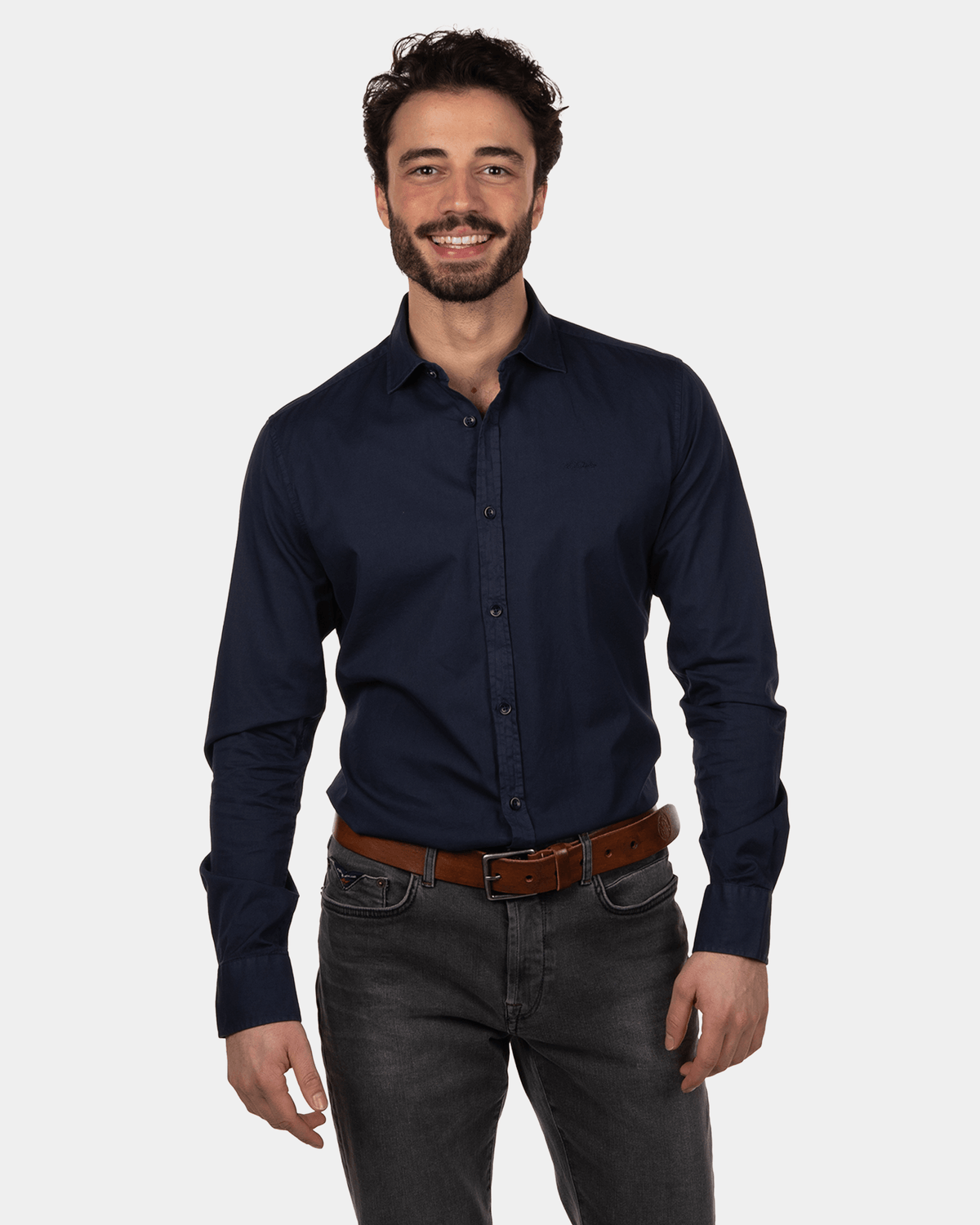 Katoenen shirt - Navy