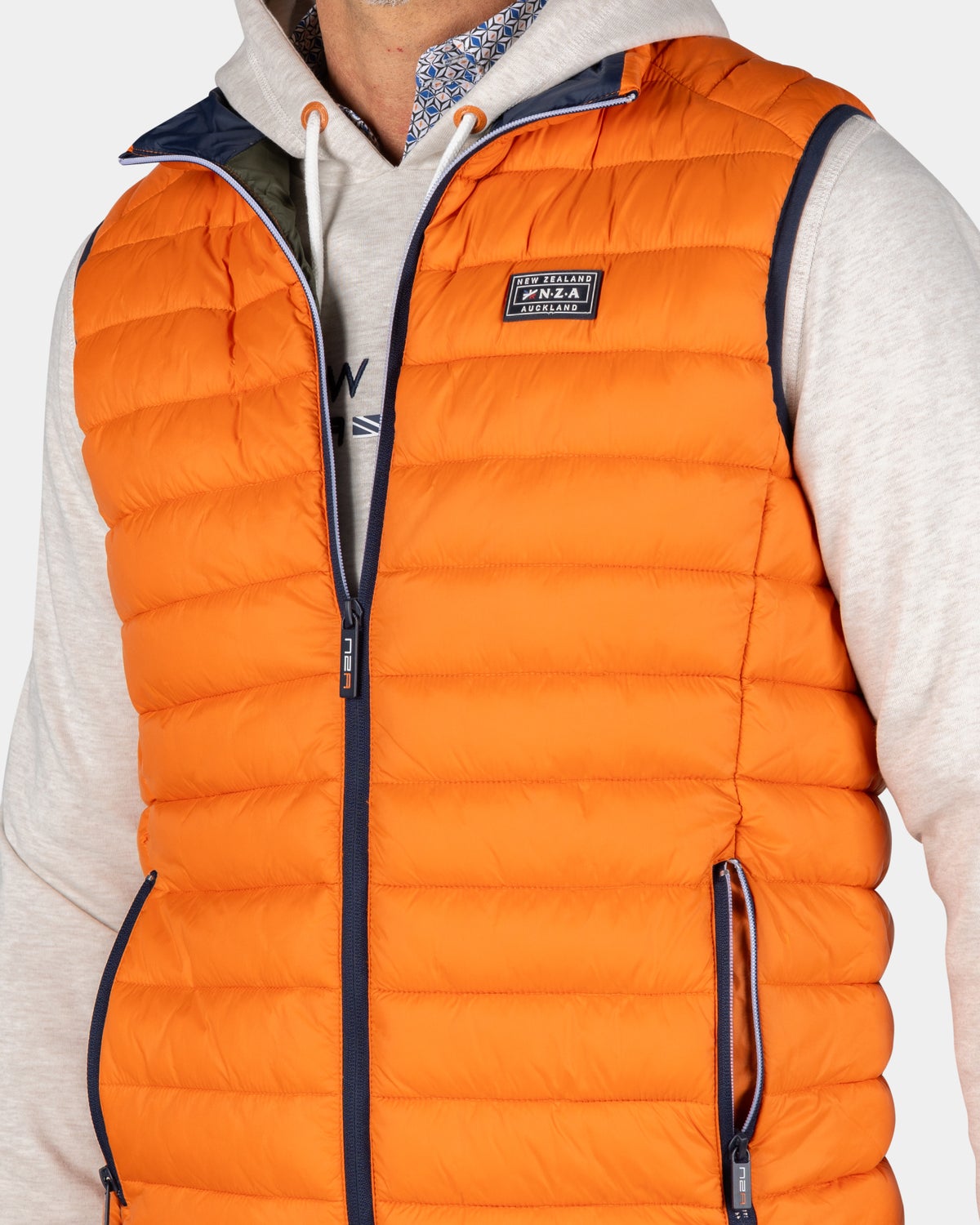 Orange quilted bodywarmer - Almond Orange