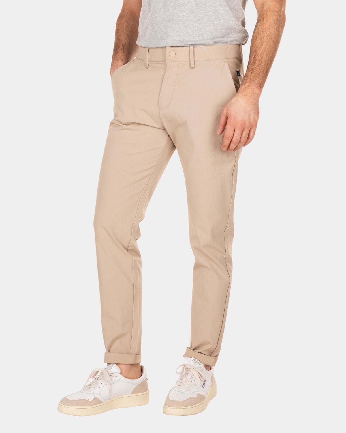 Chino uni stretch - Shimmering Sand