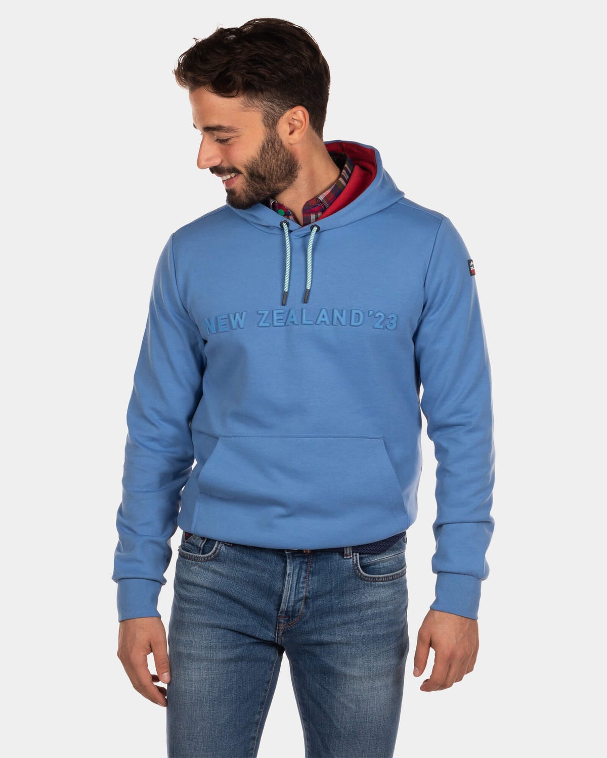 Solid coloured hoodie Oruru - Cook's Blue