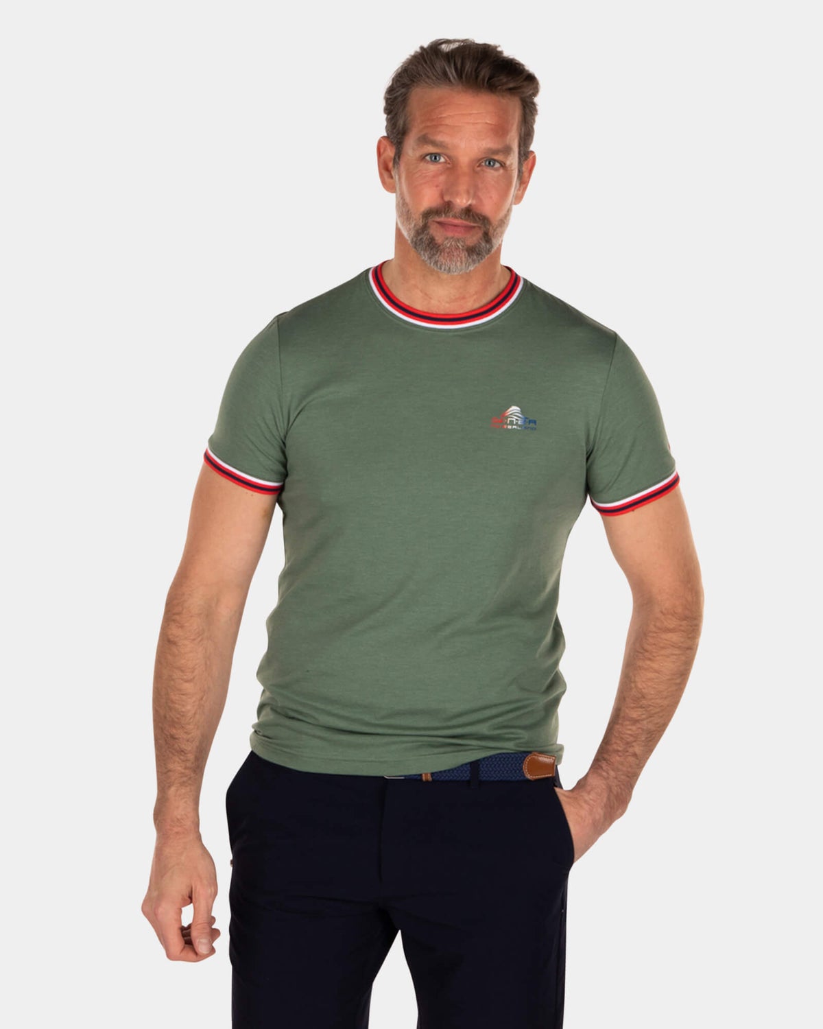 Katoenen polyester t-shirt met ronde hals - Active Army