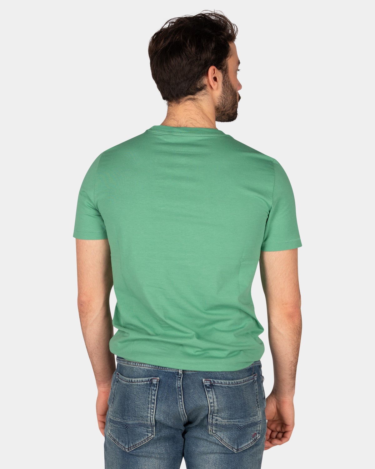 Baumwoll-T-Shirt mit Logo - Amazon Green