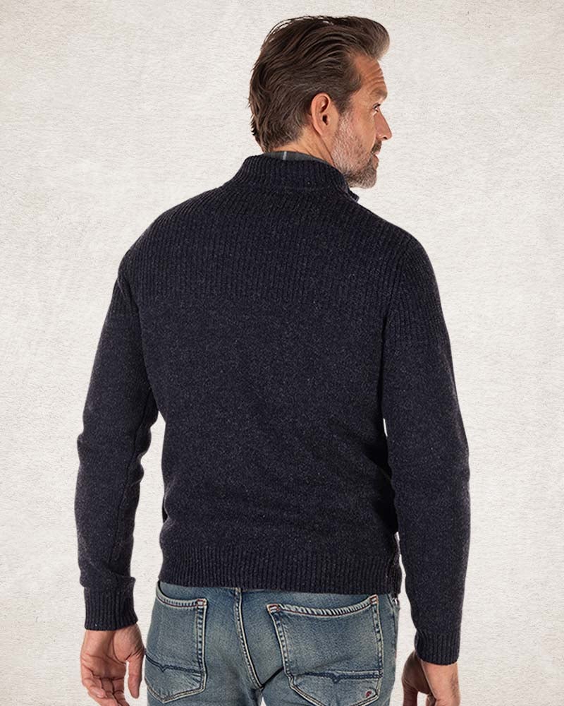 Strickjacke mit Wolle - Pitch navy