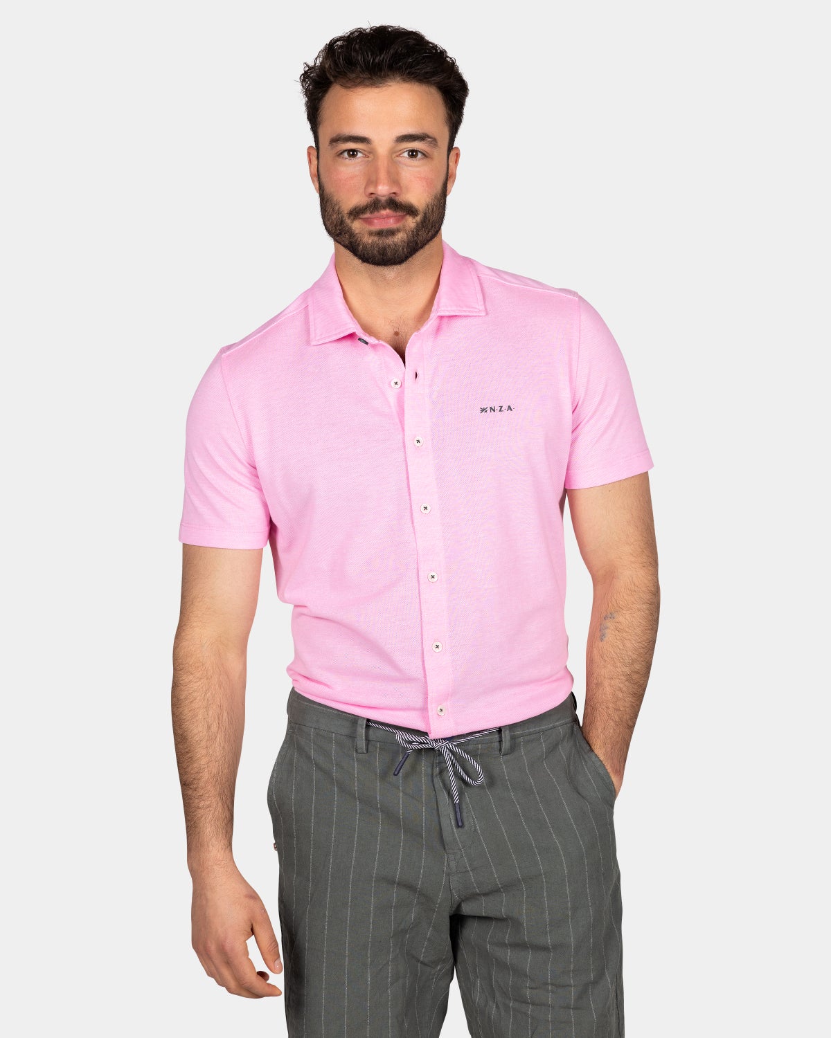 Chemise unie verte ou rose - Bright Pink