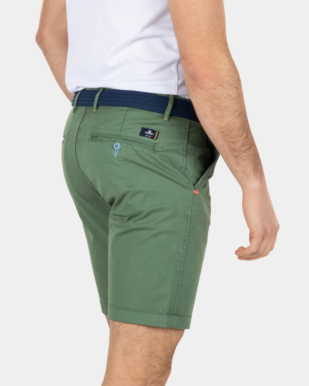 Chino-Shorts aus Baumwoll-Stretch - Active Army