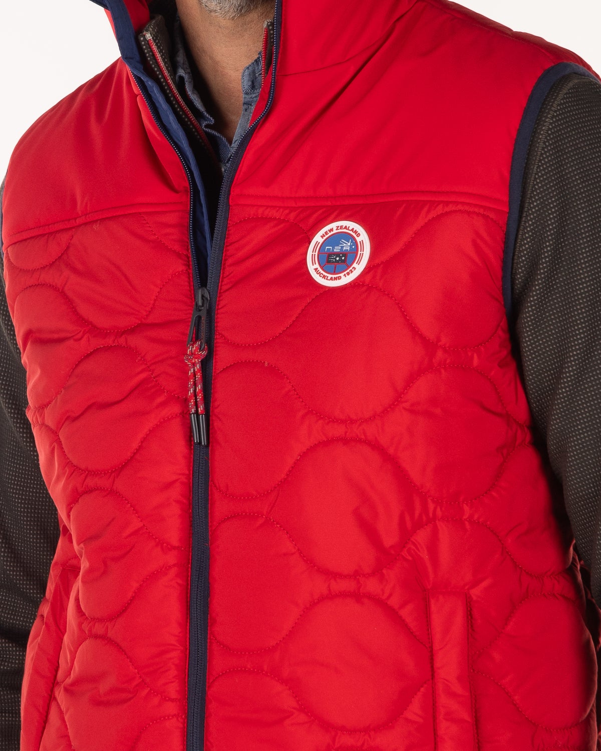 Effen gewatteerde bodywarmer - Carmine red