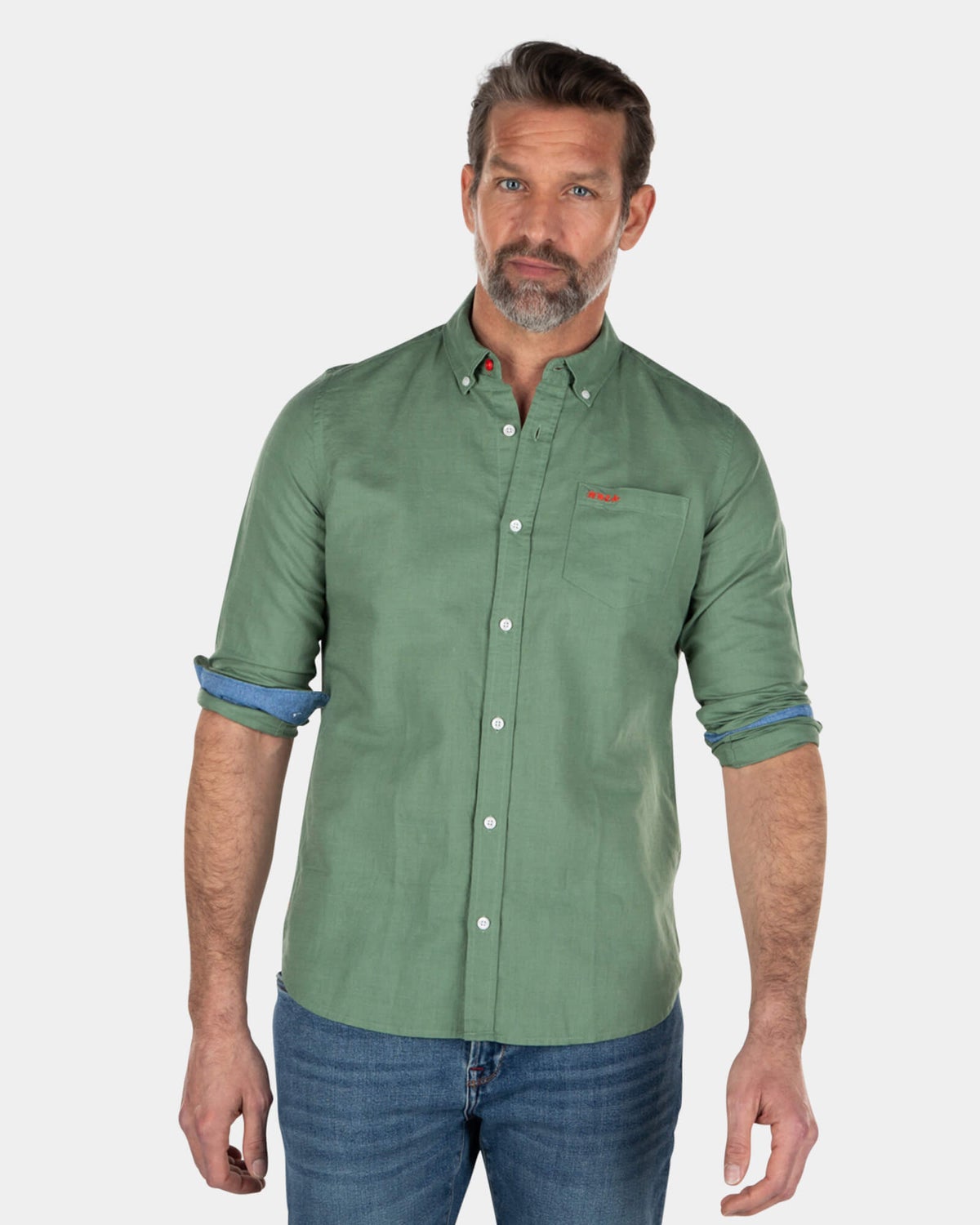 Camisa de lino de color liso - Active Army