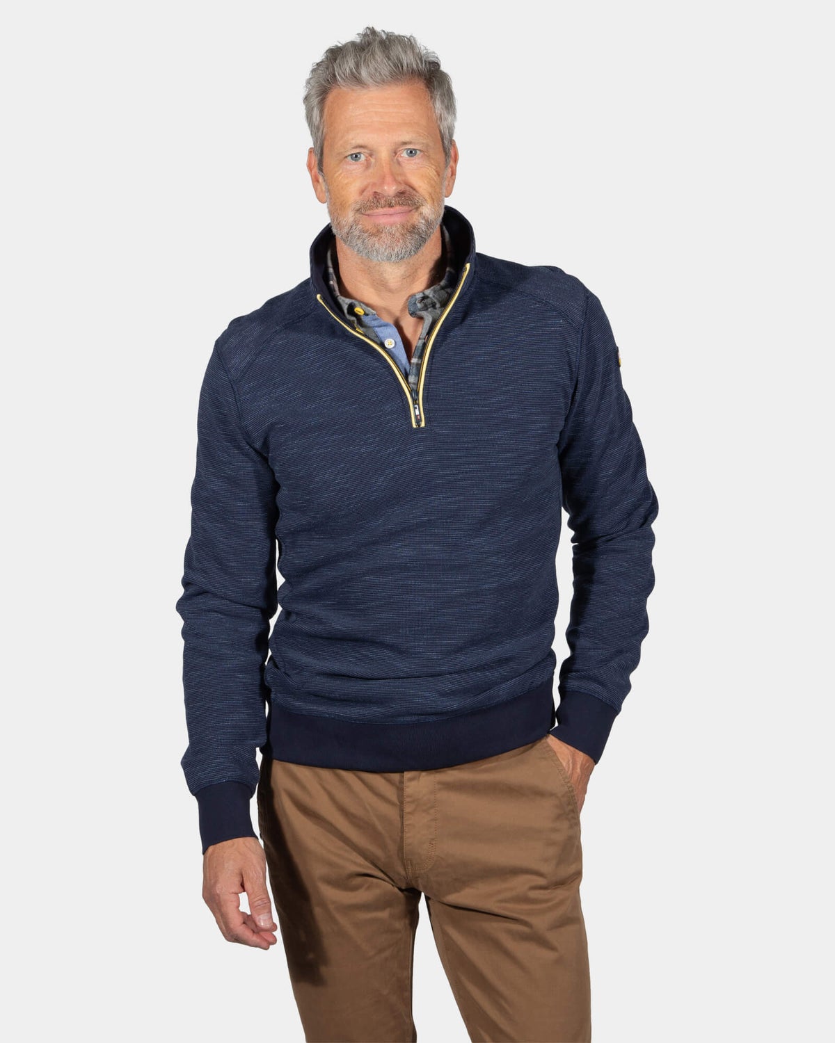 Pull demi-zip Travers - Ink Navy