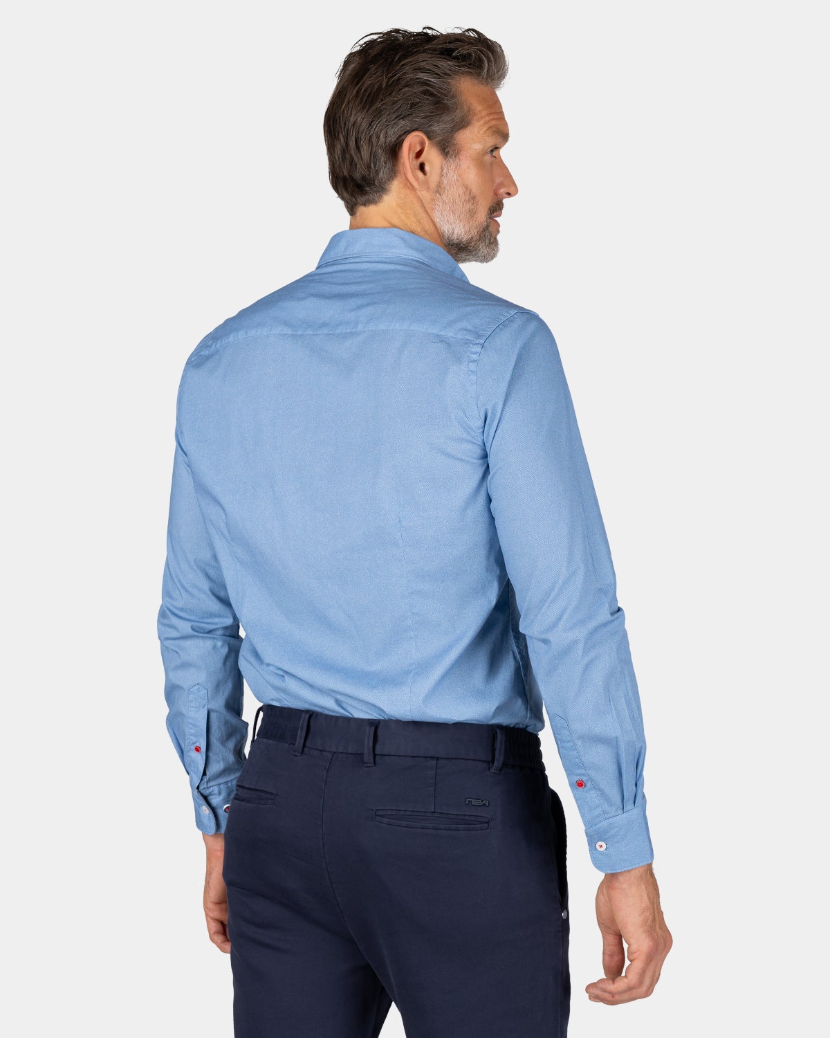 Chemise en coton bleue avec stretch - Brave Blue