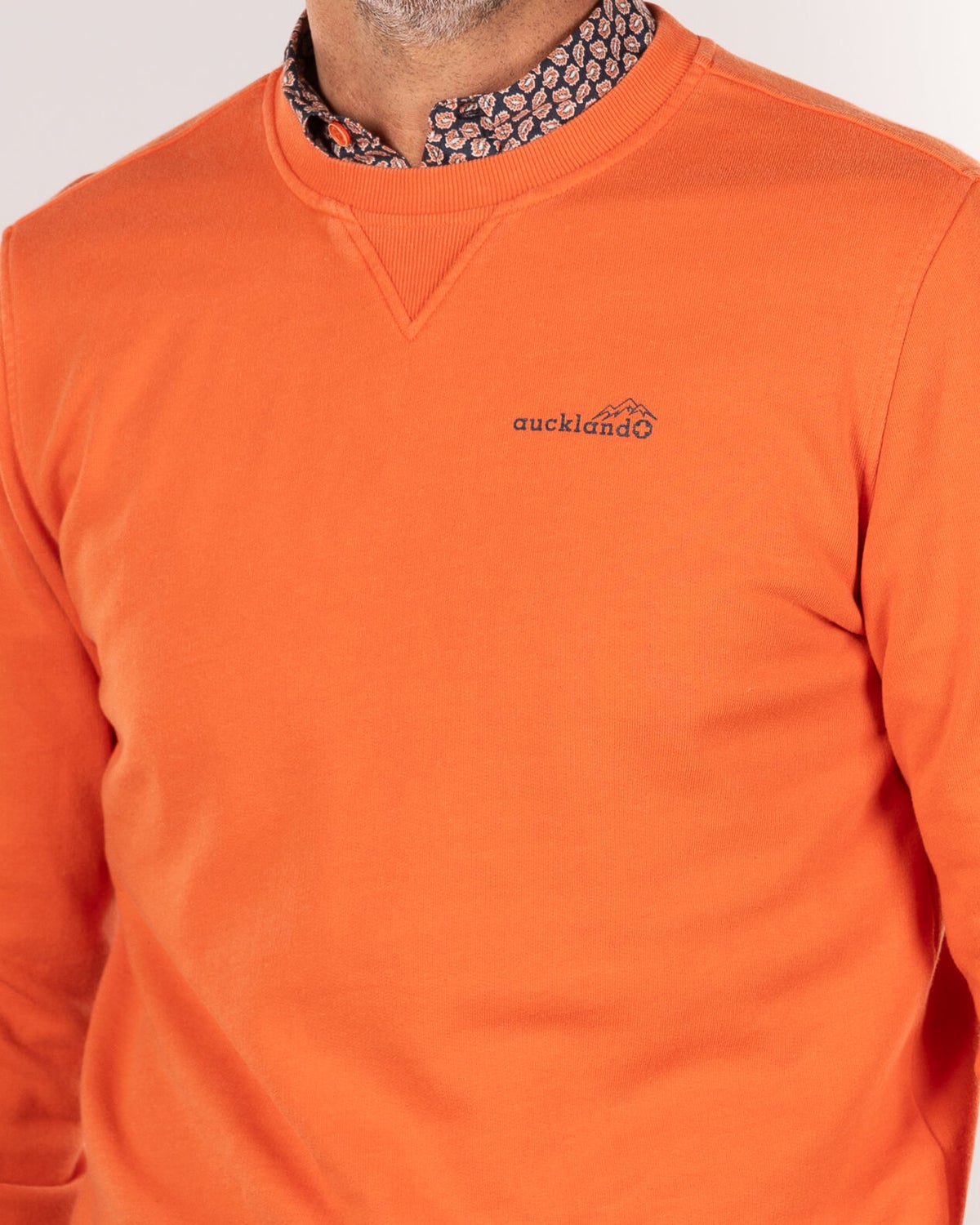 Oranje sweater met ronde hals - Ginger Orange