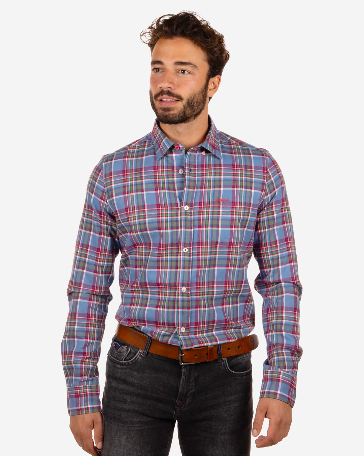 Camisa de franela de cuadros Opawa - Blue Multicolour