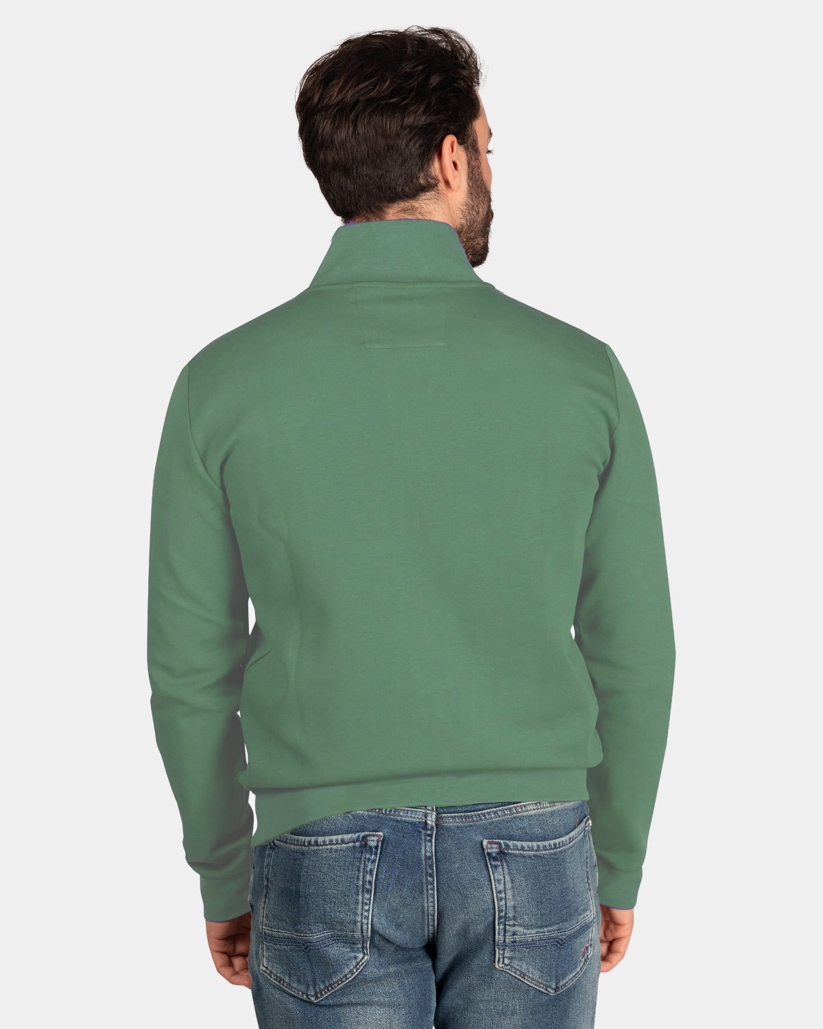 Cardigan en coton stretch - Amazon Green
