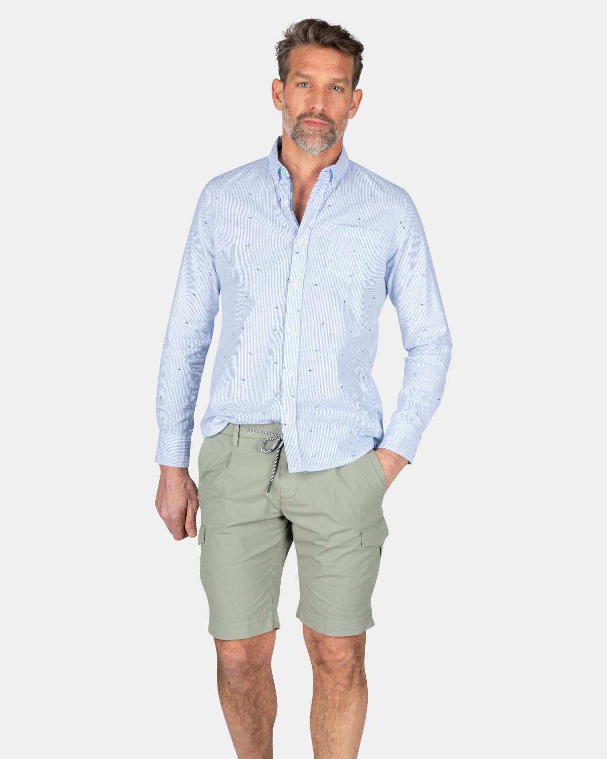 camisa de lino - Bed Blue