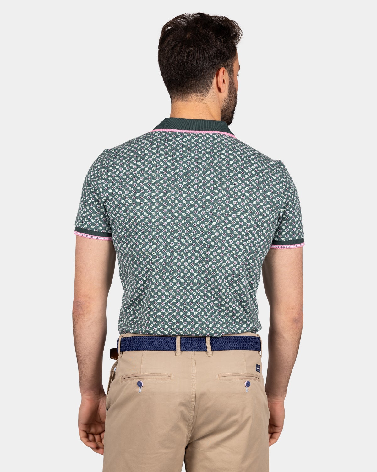 Polo verde con estampado grﾇfico - Classic Green