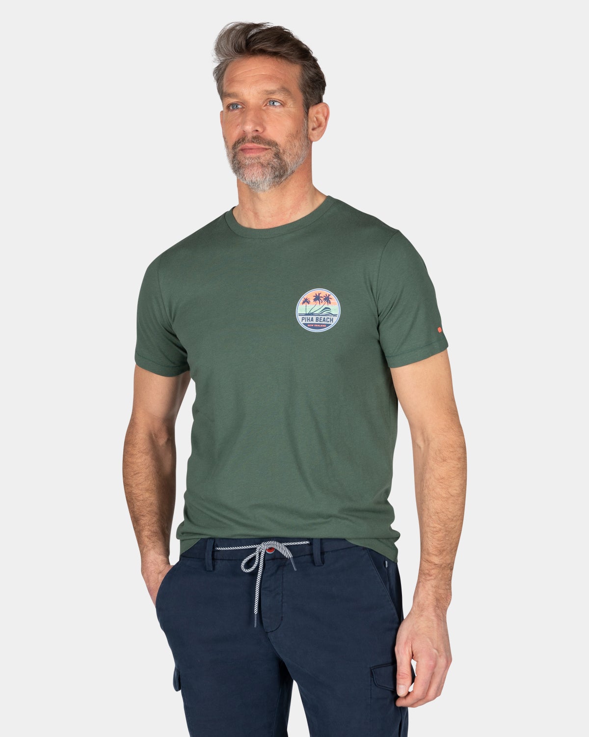 T-Shirt mit Rundhalsausschnitt - Chalk Green