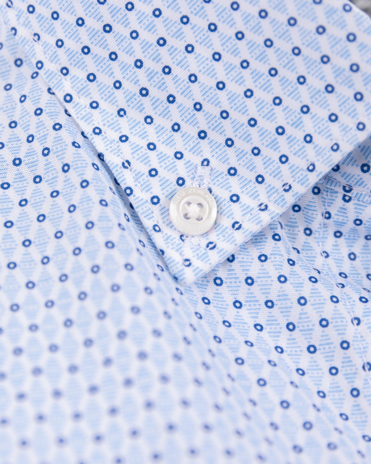 Dotted lightblue shirt - Marble Blue