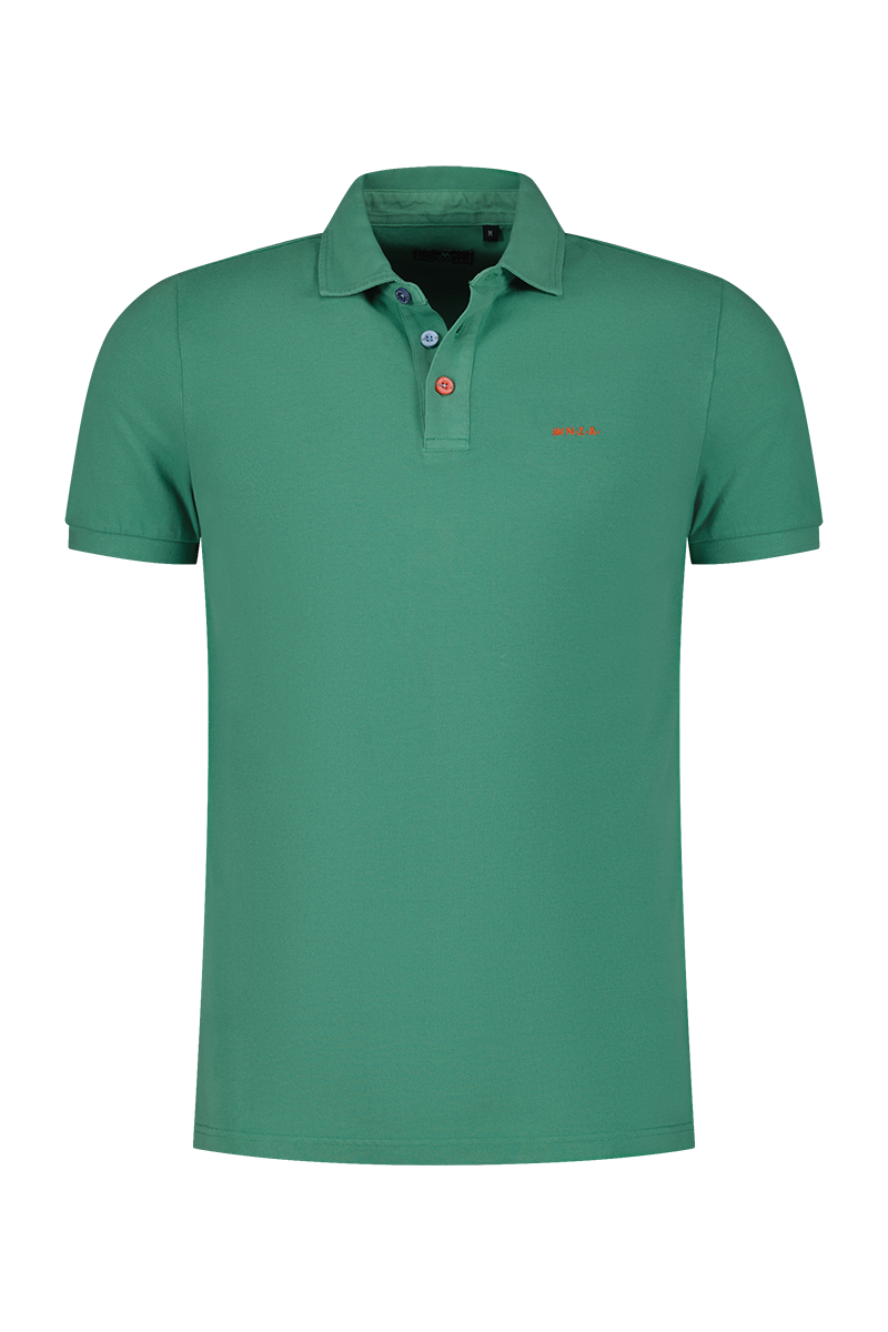 Schlichtes Poloshirt aus Baumwolle - Amazon Green